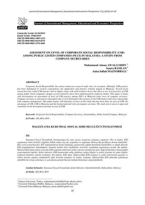 Chemical company of malaysia berhad. (PDF) ASESSMENT ON LEVEL OF CORPORATE SOCIAL ...