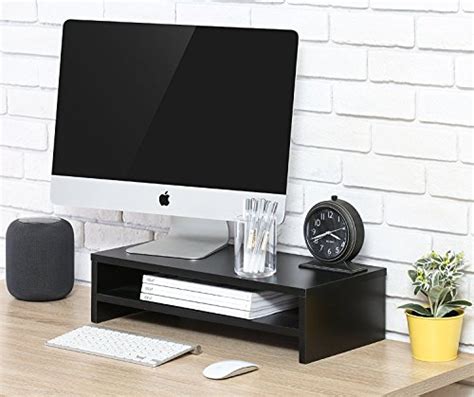 Fitueyes Computer Monitor Riser 213 Inch 2 Tier Shelves Monitor Stand