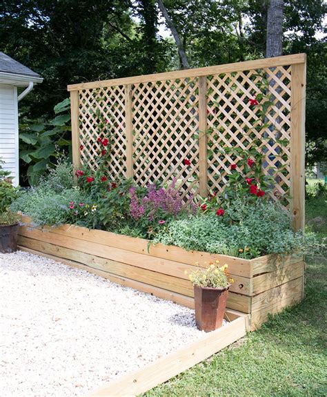 Privacy Screen Planter Diy Diy Garden Bed Outdoor Patio Diy