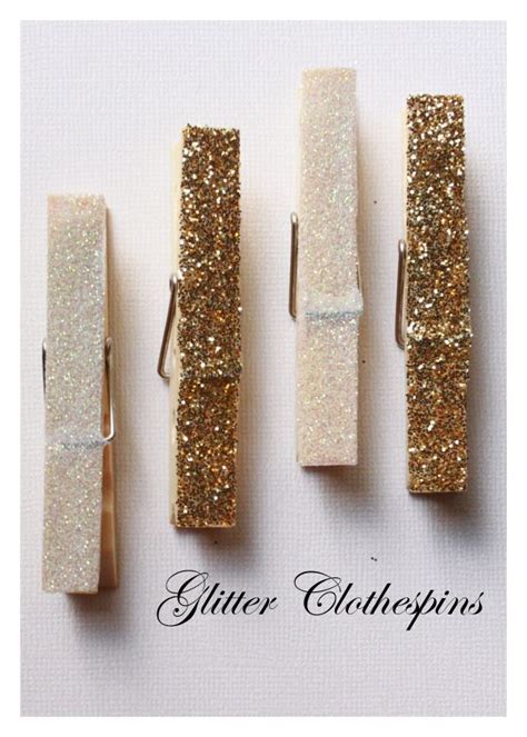 Glamorous Glitter Clothespins ~ Diy Clothespins Diy Glitter