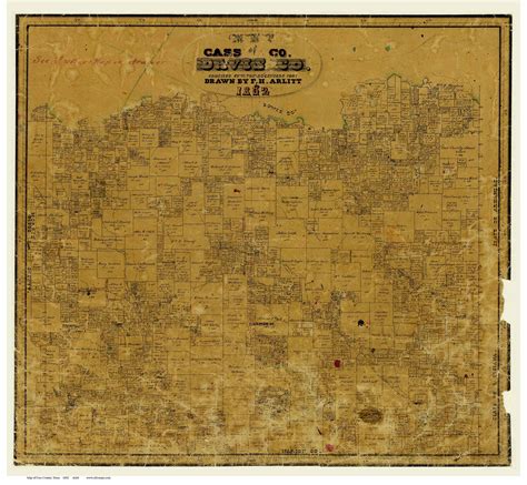 Cass County Texas 1862 Old Map Reprint Old Maps