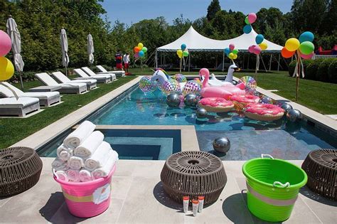 Simply Perfect Pool Party Set Up Discopoolparty Pooldecor Poolpartydecor Colorfulpoolparty