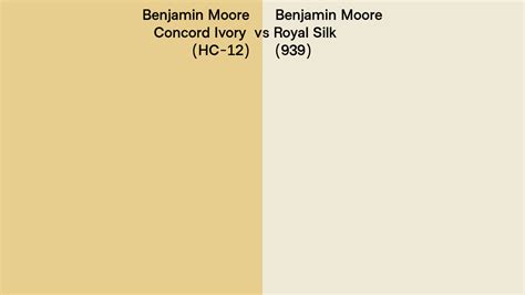 Benjamin Moore Concord Ivory Vs Royal Silk Side By Side Comparison