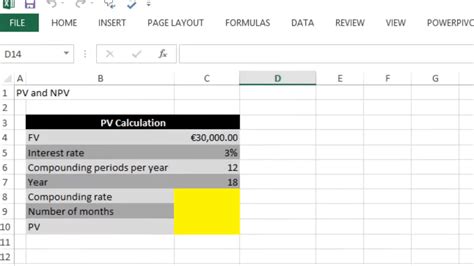 How To Calculate Present Value Using Excel