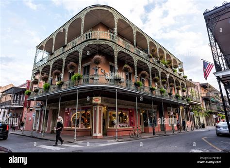 New Orleans Usa April 23 2018 Old Town Bourbon Street In Louisiana