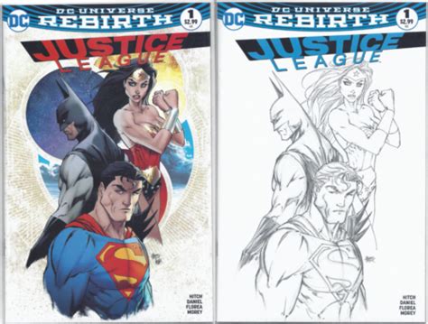 Justice League Rebirth 1 Aspen Michael Turner Sketch And Color Variant Nm