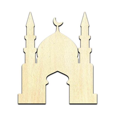 Mosque Laser Cut Out Unfinished Wood Shape Craft Supply • Cosmic Frogs