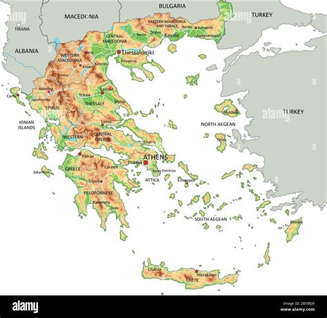 La Grecia Cartina Fisica Cartina Geografica Mondo