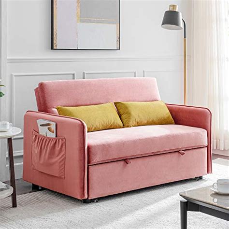Merax Sleeper Couch Small Velvet Sofa For Living Room Or Bedroom