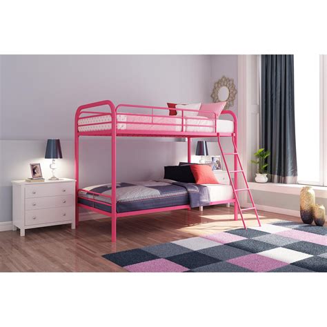 Dhp Twin Over Twin Metal Bunk Bed Frame Multiple Colors