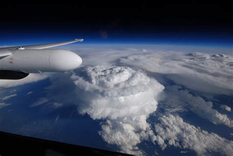 Er2 Flying Over A Thunder Storm During Iphex Precipitation