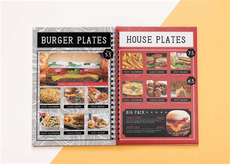 Modern Restaurant Book Menu Design Template 99effects