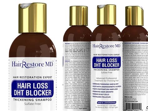 Whereas in women, dht hair loss is commonly in both cases, androgenetic alopecia results from a sensitivity to dht. Hair Restore MD Hair Loss DHT Blocker Shampoo Review ...