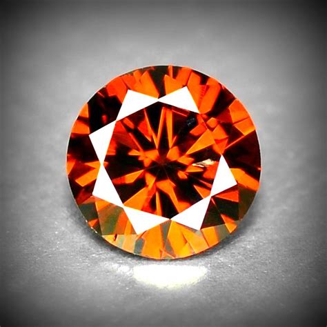 Rare 27 Ct Natural Red Diamond Round Cut Loose Gemstone Property Room