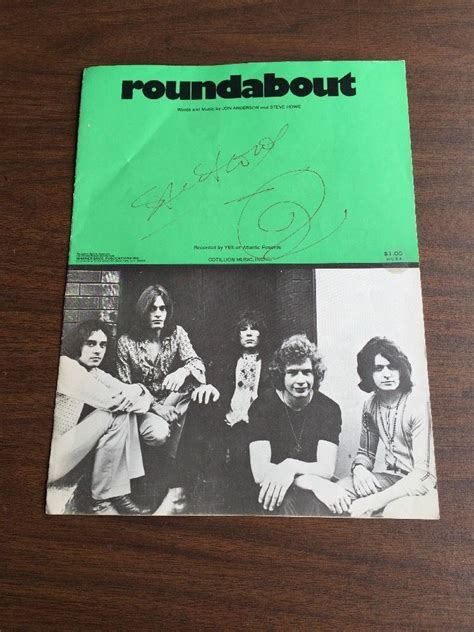 Yes Roundabout Sheet Music Autographed By Jon Anderson And Steve Howe