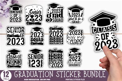 Graduation Sticker Bundle Graphic By Designs Dark · Creative Fabrica