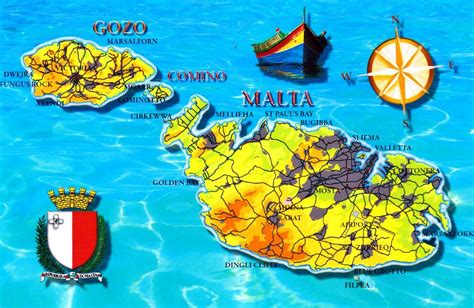 Large Detailed Tourist Map Of Malta Malta Europe Mapsland Maps