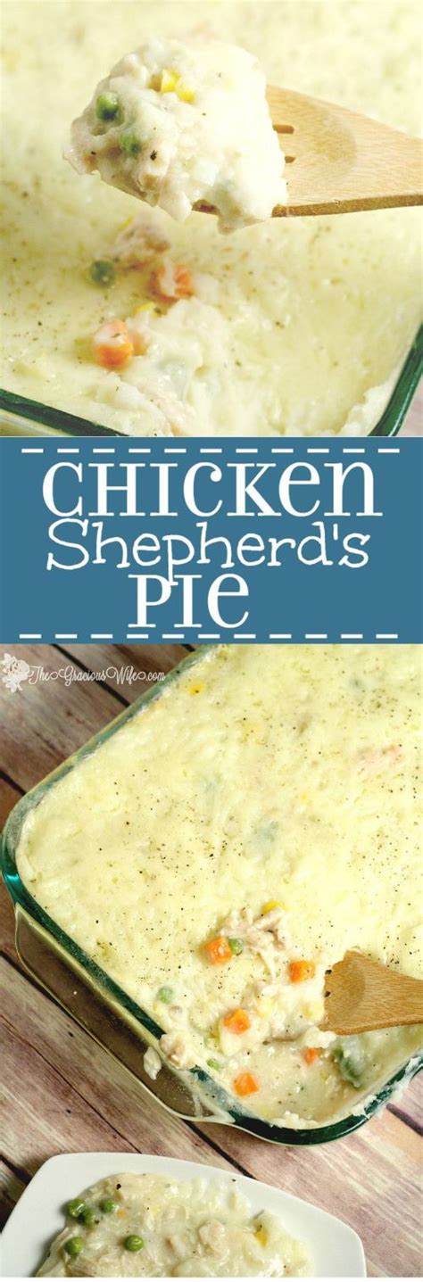 Chicken Shepherds Pie Recipe The Gracious Wife Recipes Turkey Pot