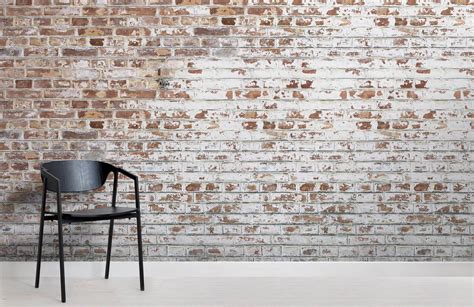 White Paint Bricks Wall Mural Custom Made To Suit Your Wall Size By