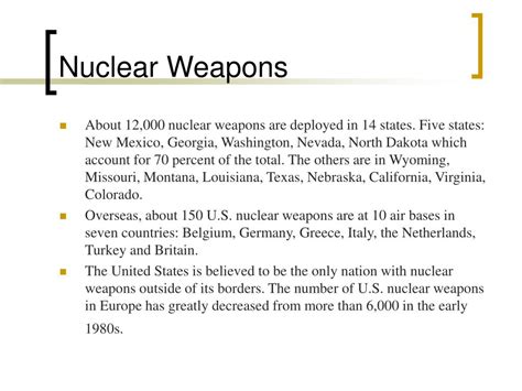 Ppt Nuclear Weapons Powerpoint Presentation Free Download Id253071