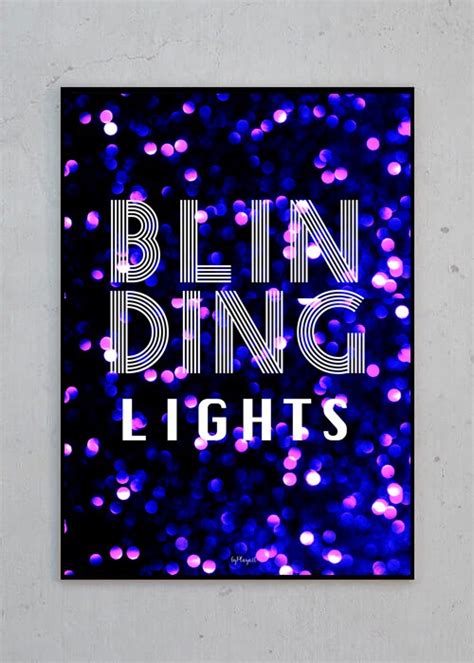Blinding Lights Plakat