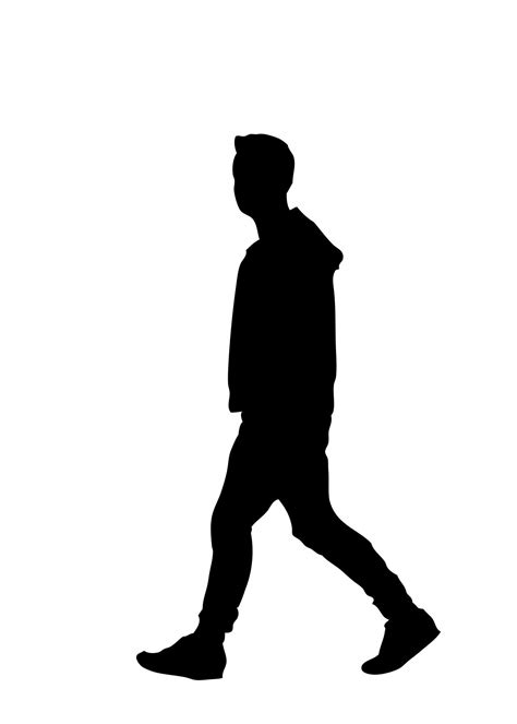 Walking Silhouette Person Silhouette Silhouette Clip Art Black