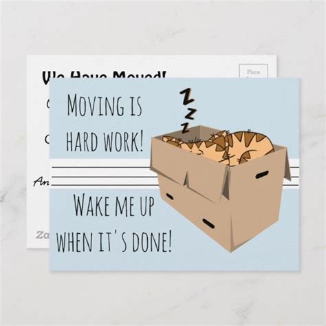 These #funny videos are toooo what not to do the next time you move | funny moving fails your daily dose of hilarious videos that show just how real the struggle can get. Funny "We're Moving" Cat New Address Announcements | Zazzle.com | New address announcement ...