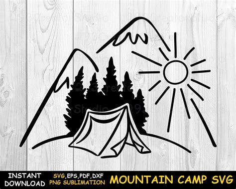 Mountain Camp Svg Camper Svg Camping Png Print Shirt Etsy
