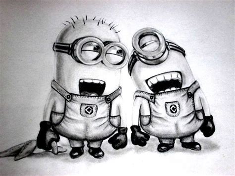 Minions Drawing Black And White