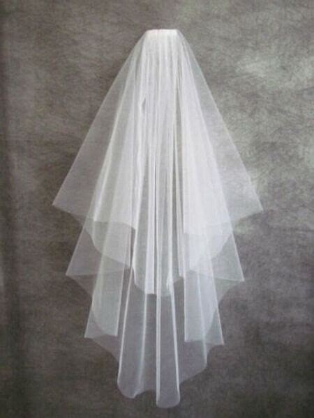Simple Veil 2t Wedding Bridal Veil Whiteivory Wrist