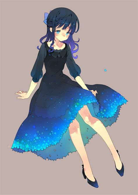 Cute Anime Girl With Short Dress