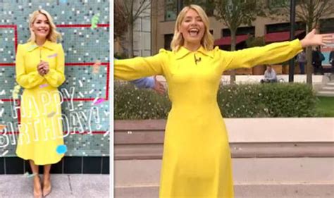 Holly Willoughby Instagram This Morning Outfit Yellow Dress Uk