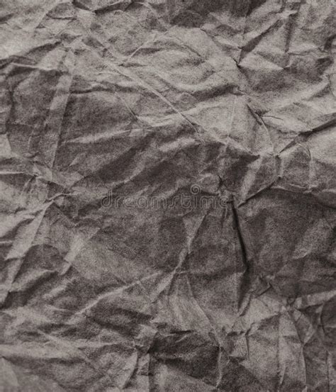 Gray Crumpled Recycled Paper Background Texture Vintage Craft P Stock