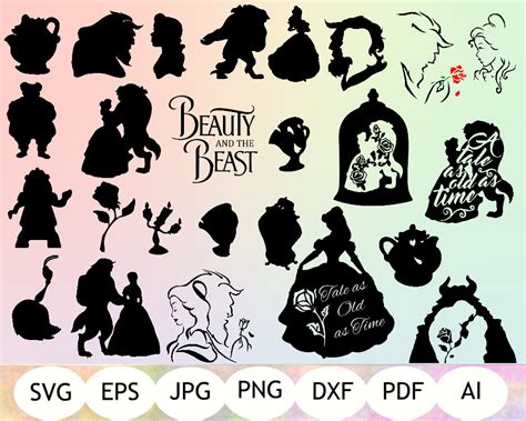 Beauty And The Beast Characters Svg