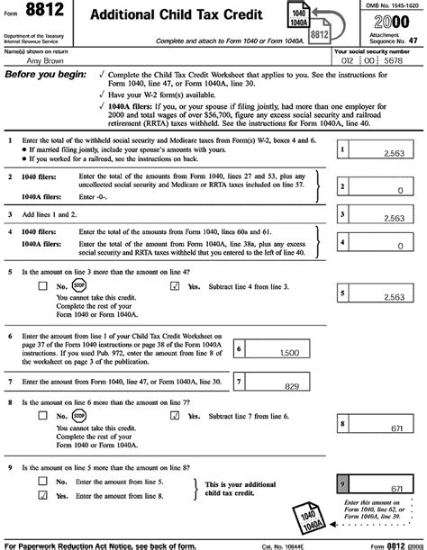 What Is The Credit Limit Worksheet A For Form 8812