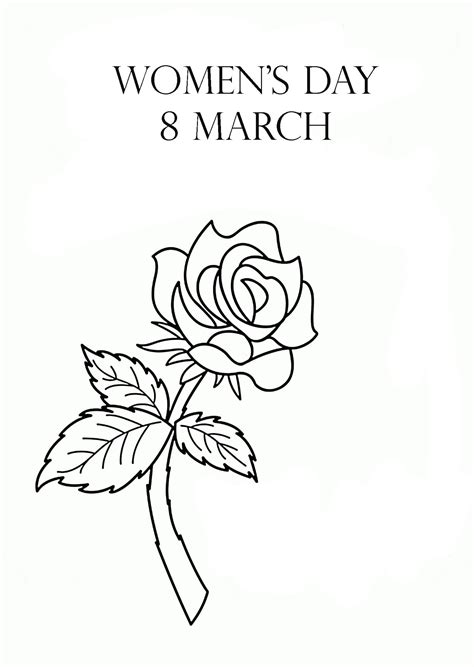 coloring pages women s day march 8th print and congratulate women