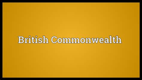 Commonwealth Definition