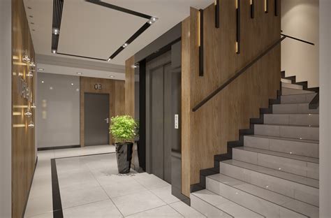 Interior Design Of Apartments Building Entrance Ha 3d