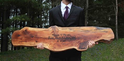Consider the theme of your wedding, you and your partner's individual personalities, and how you'd like to save it after the big day. Large Applewood Wedding Sign Personalized Engraving ...