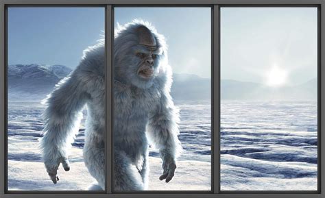 Window Scape Yeti 3d Window Wall Decal Bigfoot Abominable