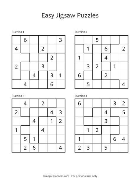 Info@digitown.be your suggestions for improvements and additions to this website. Free Printable Jigsaw Sudoku | 6x6 Irregular Sudoku Puzzles