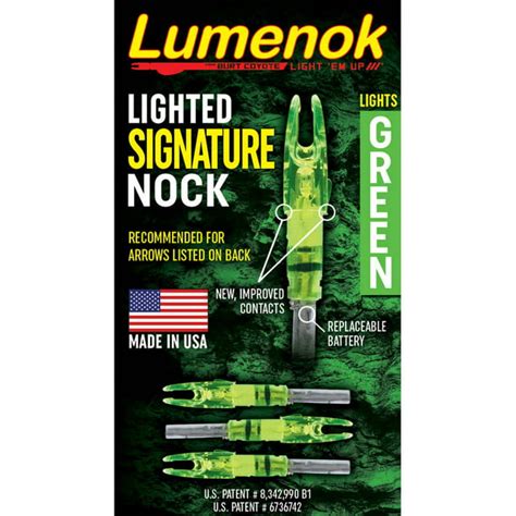 Signature Lumenok Lighted Arrow Nock 3 Pack