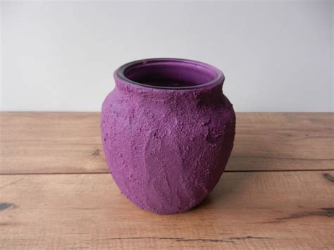 Violet Vase Plant Pot Dark Purple Home Decor Purple Etsy