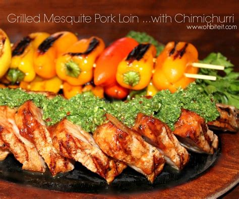 Cook pork loin by desired method a day ahead then chill. ~Grilled Mesquite Pork Loin…with Chimichurri! | Bbq pork ...