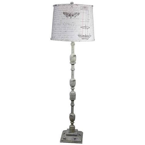 Harlan Distressed Ivory Floor Lamp With Antique Ledger 24p58 Lamps Plus