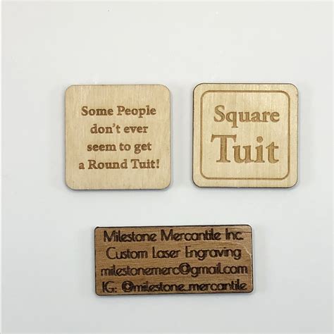 Get A Round Tuit Laser Engraved Wooden Tokens Etsy