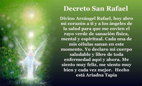 Arcangel San Rafael Oracion De Curacion Oraciones De Sanacion A San