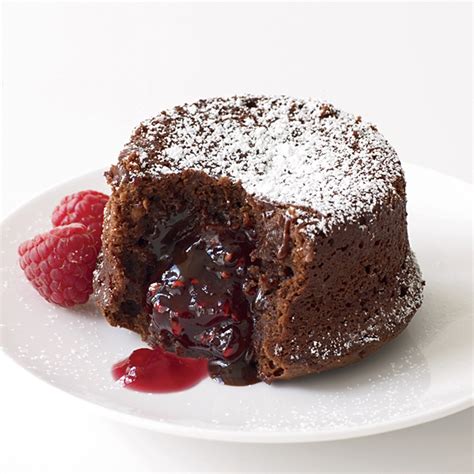 2 fillings for yule logs and jelly rolls. Molten Chocolate Cake with Raspberry Filling Recipe - Grace Parisi | Food & Wine