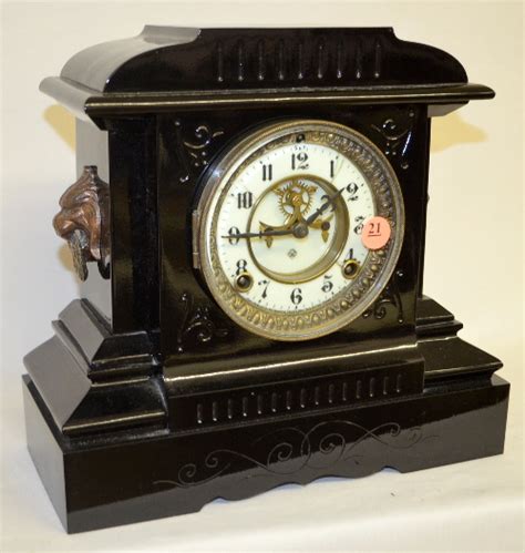 Also known as shelf clocks, they are breathtaking ornamental pieces that have graced all styles and sizes of homes since the 17th century. Antique Ansonia "Loire" Enameled Iron Case Mantel Clock ...