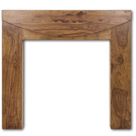 The New Hampshire Wooden Mantel In Natural Solid Sheesham Victorian